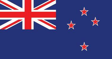 Flat Illustration of New Zealand flag. New Zealand flag design. vector