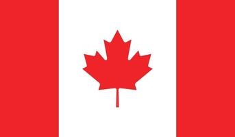 Flat Illustration of Canada flag. Canada flag design. vector