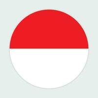 UIndonesia flag vector icon design. Indonesia circle flag. Round of Indonesia flag.