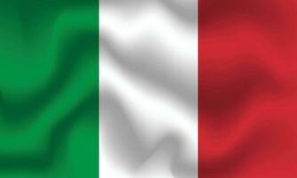 plano ilustración de Italia bandera. Italia bandera diseño. Italia ola bandera. vector