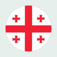 Georgia  flag vector icon design. Georgia  circle flag. Round of Georgia flag.