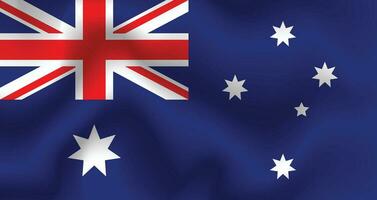 Flat Illustration of Australia flag. Australia flag design. Australia wave flag. vector