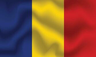 Flat Illustration of Romania flag. Romania flag design. Romania Wave flag. vector