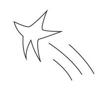 Vector illustration of a star in doodle style