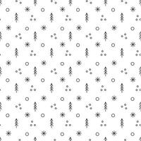 Winter vector seamless pattern. In doodle style