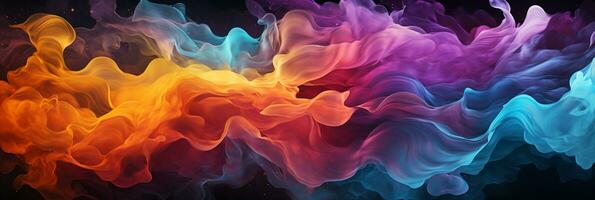 Abstract colorful Graphic motion on background, creative waves of gradient color smoke and liquid, AI Generative photo