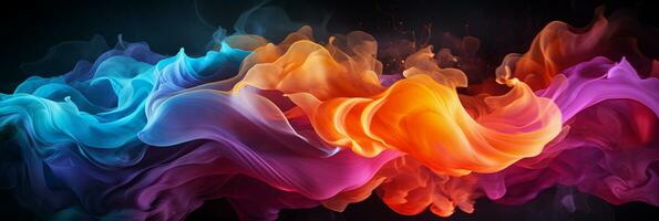 Abstract colorful Graphic motion on background, creative waves of gradient color smoke and liquid, AI Generative photo