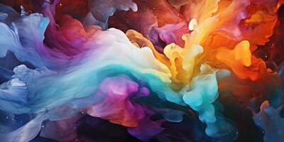 Abstract colorful Graphic motion on background, creative waves of gradient color smoke and liquid, AI Generative photo