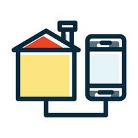 Home Monitoring Vector Thick Line Filled Dark Colors Icons For Personal And Commercial Use.