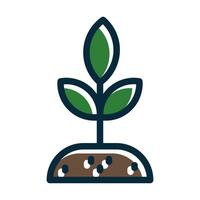 Sprout Vector Thick Line Filled Dark Colors Icons For Personal And Commercial Use.