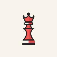 Digital security filled outline red logo. Internet safety. Chess piece. Design element. Created with artificial intelligence. Analytical ai art for corporate branding, cybersecurity firm, it service vector