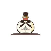 perfume etiqueta lleno vistoso logo. cosmético negocio. baño agua. perfume botella. diseño elemento. creado con artificial inteligencia. ai Arte para corporativo marca, cuerpo comercio, belleza Tienda vector