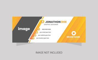 vector email signature design template.