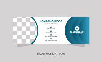 email signature design template vector