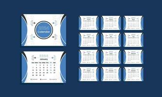 vector 2024 new year clean calendar template