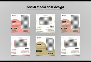 Social Media Post Design Template vector