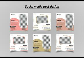 Social Media Post Design Template vector