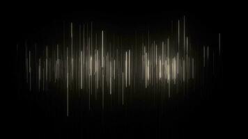 Simple sound waveform White abstract on black sound wave background video