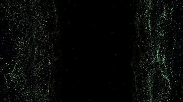 Abstract oscillating network of points and lines. Looped animation with depth of field video
