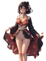 Beautifull Girl Anime PNG Transparent Background Ai Generative