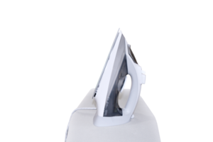 Iron the clothes on the ironing board. PNG transparent