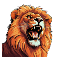 cute lion in the style of pop art  . AI Generated png