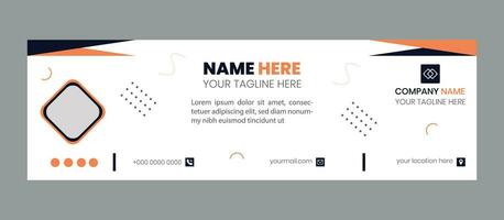 Colorful Email Signatures Template Vector Design. Professional Email Signature Template Modern and Minimal Layout