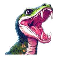 cute crocodile . AI Generated png