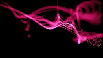 Abstract futuristic neon shiny waves motion design. Curved flowing lines tech background. video