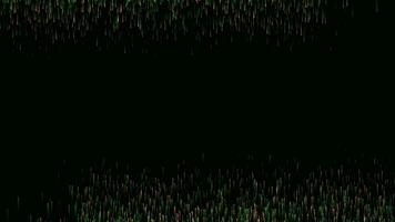 Abstract background with moving lines for fiber optic networks. Magical flickering dots or glowing flying lines video