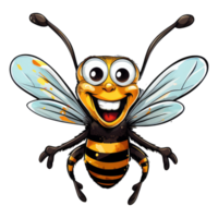 cute Bee . AI Generated png