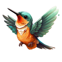 mignonne colibri . ai généré png