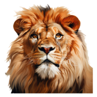 lion looks surprised with big eyes . AI Generated png