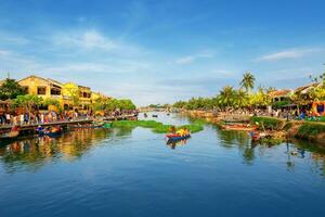 hoi un, Vietnam, 9 9 mayo 2019, el antiguo ciudad es un popular turista destino. foto