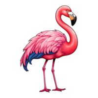 süß Flamingo voll Körper . ai generiert png