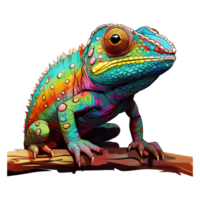 mignonne caméléon . ai généré png