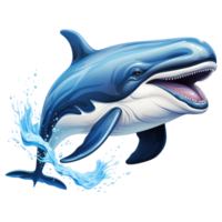 schattig walvis . ai gegenereerd png