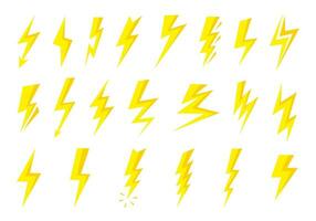 Flash Lighting Bolt Element Set vector