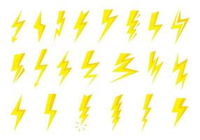 Flash Lighting Bolt Element Set vector