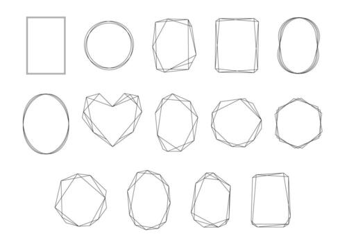 línea Arte marco elemento conjunto vector