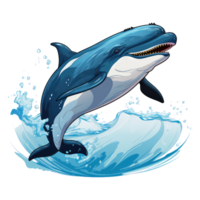 cute whale . AI Generated png