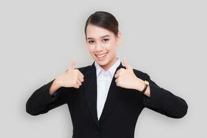 Thumb up. Business woman photo