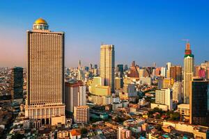 The city in the evening,Bangkok City, Thailand photo