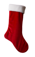 Christmas red socks isolated on transparent background png