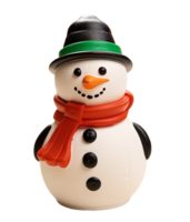 3d render of a snowman isolated on transparent background png