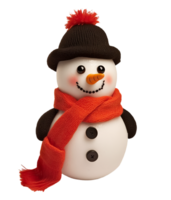 3d render of a snowman isolated on transparent background png