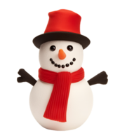 3d render of a snowman isolated on transparent background png