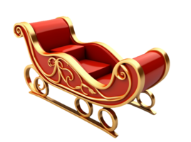 Christmas santa claus sleigh isolated on transparent background png