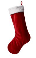 Christmas red socks isolated on transparent background png