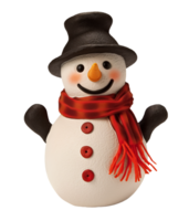 3d render of a snowman isolated on transparent background png